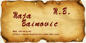 Maja Bainović vizit kartica